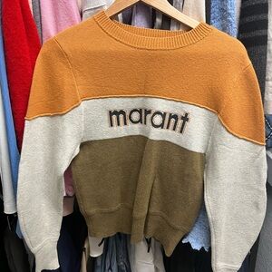 Isabel Marant Orange, Cream, Brown Sweater